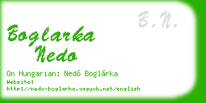 boglarka nedo business card