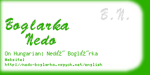 boglarka nedo business card